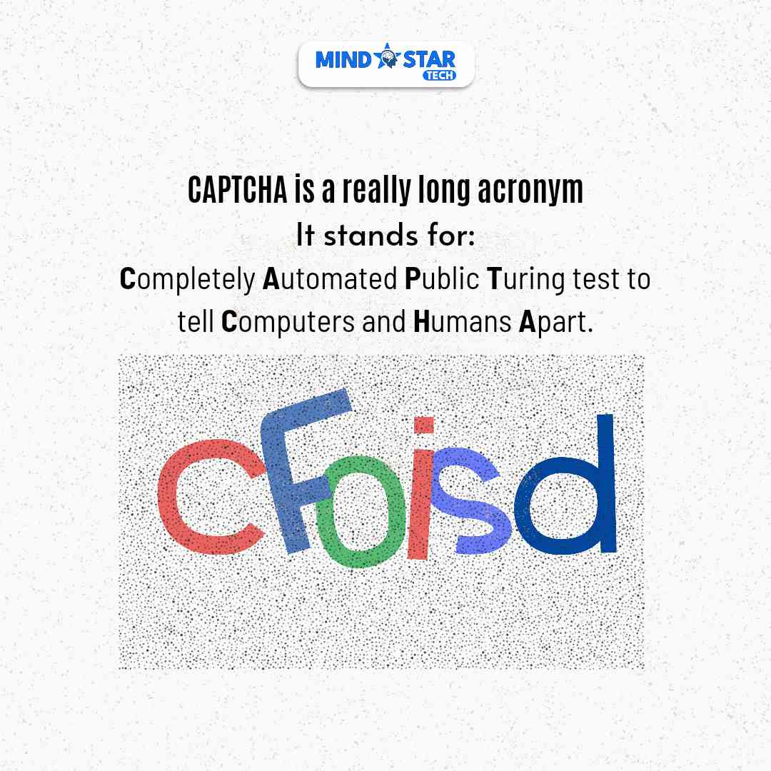 Captcha is a really long acronym